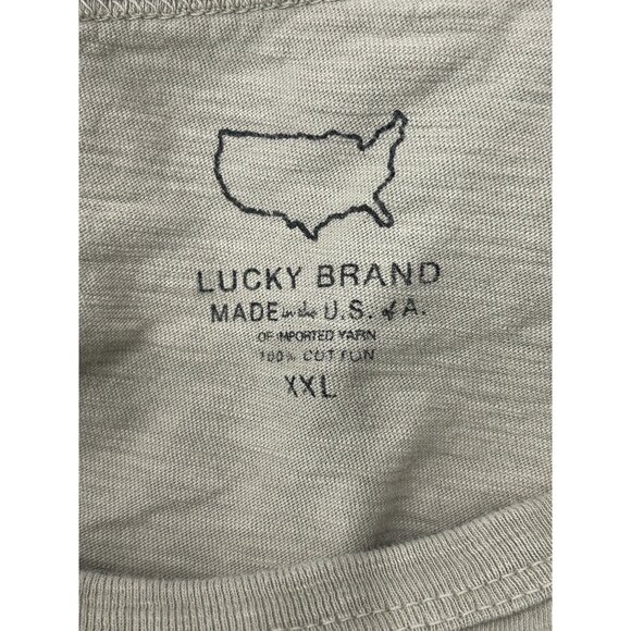 Lucky Brand Mens Graphic Tee The Lone Hand Poker Room XXL T-Shirt Olive USA - Picture 5 of 8